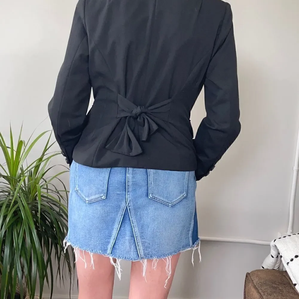 PacSun Mini Denim Skirt Raw Hem and Mixed Washes 27